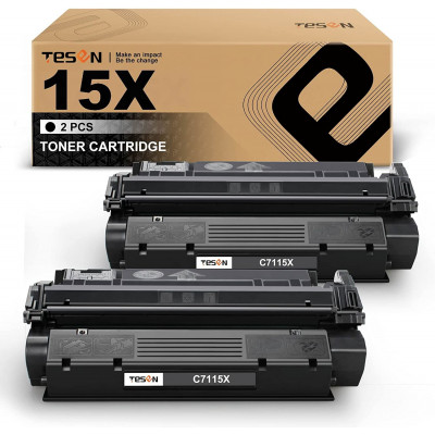 TESEN Compatible Toner Cartridge Replacement for HP 15X C7115X 2 Packs